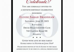 Wording for 60th Birthday Party Invitations Birthday Invitation Templates 60th Birthday Invitation