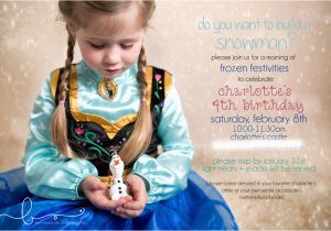 Wording for Frozen Birthday Invitations Charlotte S 4th Frozen Birthday Party