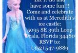 Wording for Frozen Birthday Invitations Frozen Birthday Invitation Wording Frozen Birthday