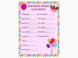 Words for Birthday Girl Birthday Party Game Party Game for Girl Printable Birthday