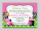 Words for Birthday Girl Glamour Girl Birthday Spa Invitation Glamour Girl Birthday