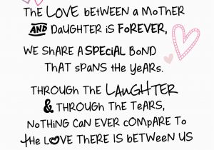 Words for Daughters Birthday Card Mother Daughter Love Inspired Words Greeting Card Blank