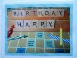 Words for Friends Birthday Card Scrabble or Words with Friends Birthday Handmade Scrabble