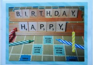 Words for Friends Birthday Card Scrabble or Words with Friends Birthday Handmade Scrabble