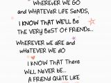 Words to Put In A Birthday Card Best Friends forever Inspired Words Greeting Card Blank