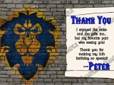 World Of Warcraft Birthday Card Novel Concept Designs World Of Warcraft Birthday Party