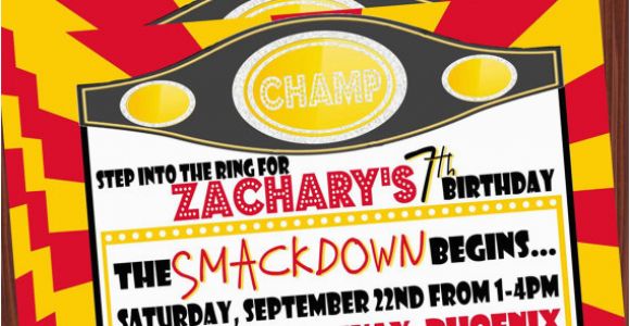 Wrestling Birthday Party Invitations 5 Best Images Of Free Printable Wwe Birthday Invitations