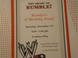 Wrestling Birthday Party Invitations Wrestling theme Invitation Wrestling theme events