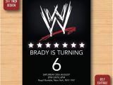 Wrestling Birthday Party Invitations Wwe Wrestling Birthday Invitation Self Editable Pdf 5 X 7