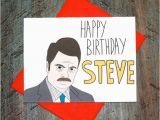 Wrong Cards Birthday Parks and Recreation Ron Swanson Wrong Name by Turtlessoup