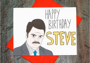 Wrong Cards Birthday Parks and Recreation Ron Swanson Wrong Name by Turtlessoup