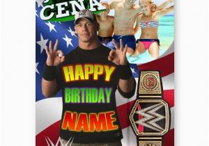 Wwe Birthday Cards Any Photo Personalised Wwe John Cena A5 All Happy Birthday