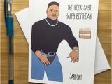 Wwe Birthday Cards Funny Rock Birthday Card the Rock Dwayne Johnson by