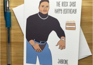 Wwe Birthday Cards Funny Rock Birthday Card the Rock Dwayne Johnson by