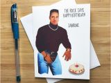 Wwe Birthday Cards Funny Rock Birthday Card the Rock Dwayne Johnson Wwe Rock