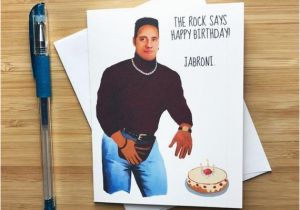 Wwe Birthday Cards Funny Rock Birthday Card the Rock Dwayne Johnson Wwe Rock