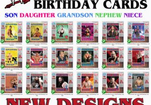 Wwe Birthday Cards Personalised Wwe Wrestling Choose A Superstar Birthday