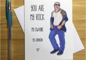 Wwe Birthday Cards Romantic Card the Rock Dwayne Johnson Cute by Yeaohgreetings