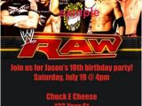 Wwe Birthday Invites Personalized Wwe Wrestling Invitations Custom Printable P