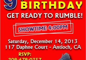 Wwe Birthday Invites Wwe Birthday Party Invitations Best Party Ideas
