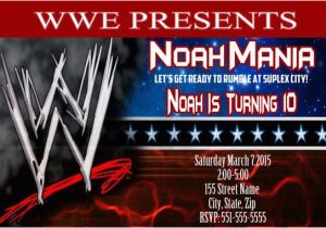 Wwe Birthday Invites Wwe Fan Invitation Wwe Invitation Wwe Birthday Invitation