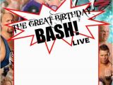 Wwe Birthday Invites Wwe Party Swimming Pool Parties and Party Invitation