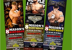 Wwe Birthday Invites Wwe Ticket Birthday Party Invitation Superstars Raw Ebay