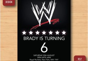 Wwe Birthday Invites Wwe Wrestling Birthday Invitation Self Editable Pdf 5 X 7