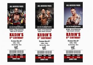 Wwe Birthday Party Invitations Free Printable Wwe Birthday Party Invitations Tickets by