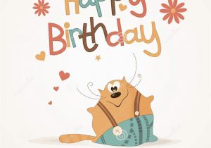 Www.happy Birthday Cards Cute Happy Birthday Card Stock Vector Image Of Bright