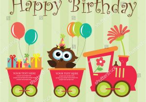 Www.happy Birthday Cards Happy Birthday Card Design Vector Illustration Stock