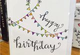 Www.happy Birthday Cards Happy Birthday Card Flag Cute White Design Handmade Drawn
