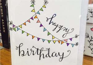 Www.happy Birthday Cards Happy Birthday Card Flag Cute White Design Handmade Drawn