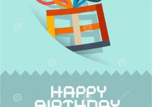 Www.happy Birthday Cards Happy Birthday Card Template Stock Vector Illustration