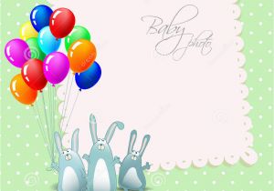 Www.happy Birthday Cards Vector Happy Birthday Card with Rabbits Stock Photography