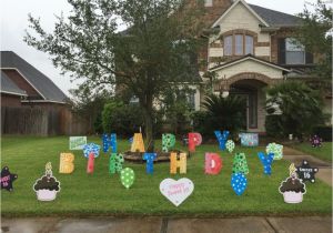 Yard Decorations for Birthday Happy Birthday Quot Lawn Letters with Other Yard Decor Signs