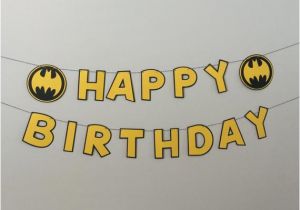Yellow and White Happy Birthday Banner Batman Black and Yellow Happy Birthday Banner by Scraptags