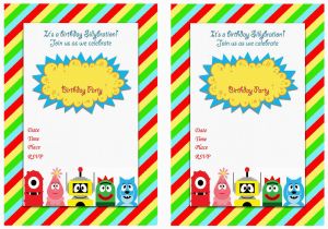 Yo Gabba Gabba Birthday Invitations Yo Gabba Gabba Birthday Invitations Birthday Printable