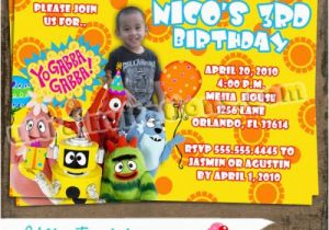 Yo Gabba Gabba Birthday Invitations Yo Gabba Gabba Birthday Invitations Custom Invites