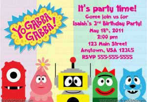 Yo Gabba Gabba Birthday Invitations Yo Gabba Gabba Birthday Invitations Dolanpedia
