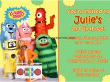 Yo Gabba Gabba Birthday Invitations Yo Gabba Gabba Birthday Invitations General Prints