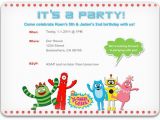 Yo Gabba Gabba Birthday Invitations Yo Gabba Gabba Invitations Party Invitation Templates