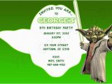 Yoda Birthday Invitations Star Wars Yoda Birthday Invitation Printable