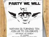 Yoda Birthday Invitations Yoda Birthday Invitations Star Wars Darth by Heythereprints