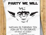 Yoda Birthday Invitations Yoda Birthday Invitations Star Wars Darth by Heythereprints