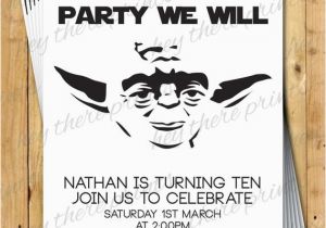 Yoda Birthday Invitations Yoda Birthday Invitations Star Wars Darth by Heythereprints