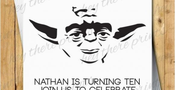 Yoda Birthday Invitations Yoda Birthday Invitations Star Wars Darth by Heythereprints