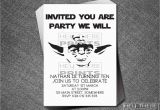 Yoda Birthday Invitations Yoda Birthday Invitations Star Wars Darth Vader