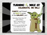 Yoda Birthday Invitations Yoda Inspired Birthday Party Invitation by Freshlycutcards