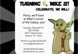 Yoda Birthday Invitations Yoda Inspired Birthday Party Invitation by Freshlycutcards